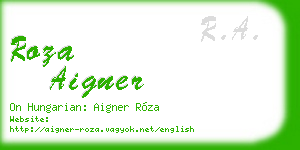 roza aigner business card
