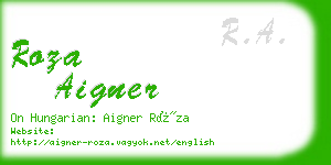 roza aigner business card